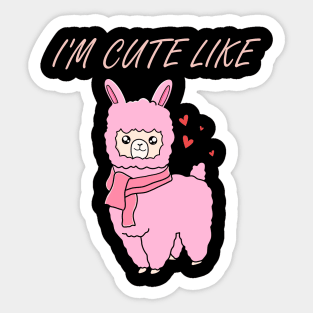 Cute Alpaca Llama Sticker